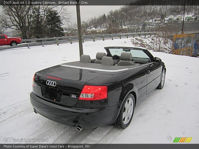 Brilliant Black / Grey 2005 Audi A4 3.0 quattro Cabriolet