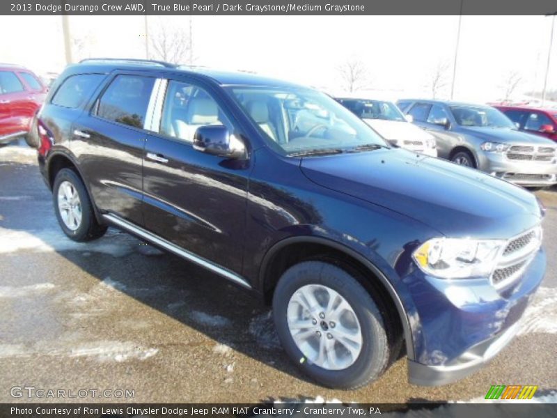 True Blue Pearl / Dark Graystone/Medium Graystone 2013 Dodge Durango Crew AWD