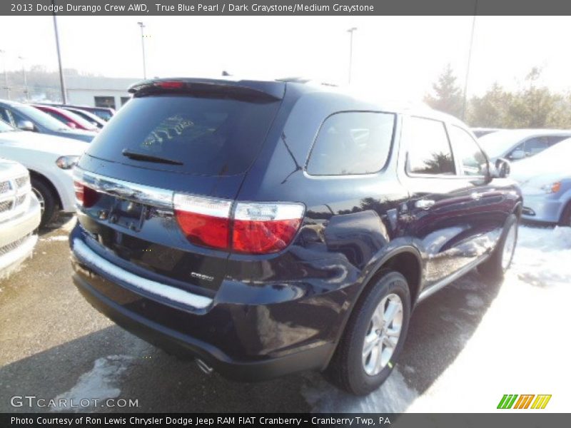 True Blue Pearl / Dark Graystone/Medium Graystone 2013 Dodge Durango Crew AWD