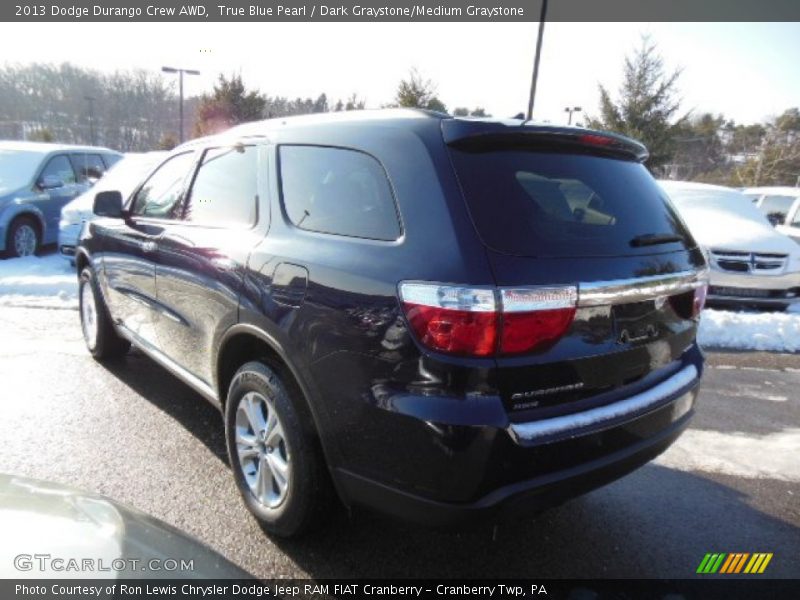 True Blue Pearl / Dark Graystone/Medium Graystone 2013 Dodge Durango Crew AWD