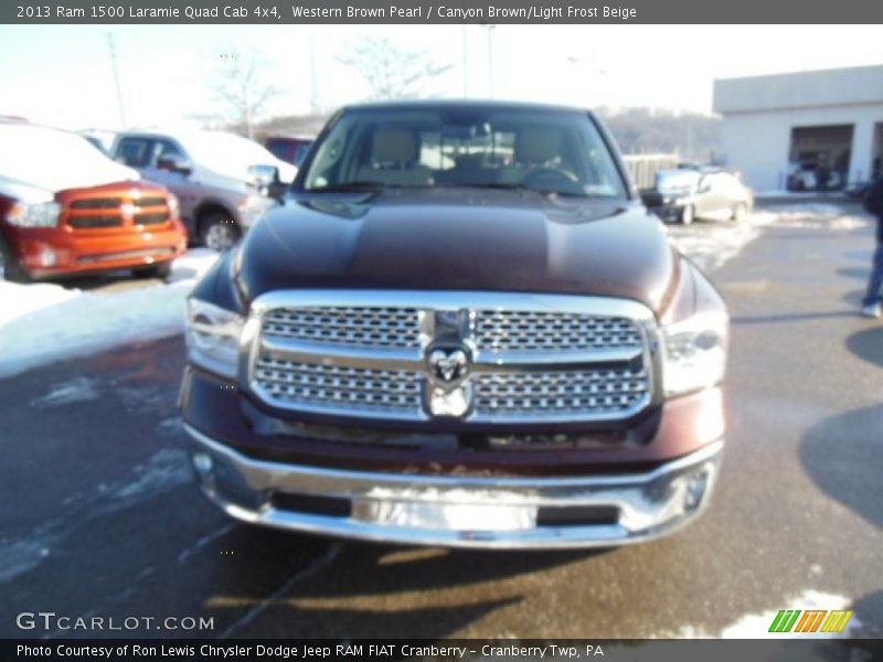 Western Brown Pearl / Canyon Brown/Light Frost Beige 2013 Ram 1500 Laramie Quad Cab 4x4