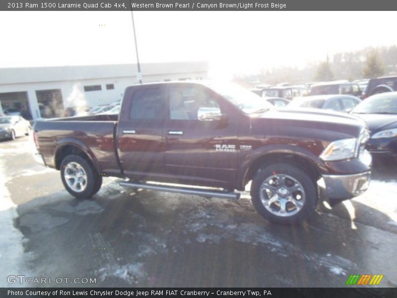 Western Brown Pearl / Canyon Brown/Light Frost Beige 2013 Ram 1500 Laramie Quad Cab 4x4