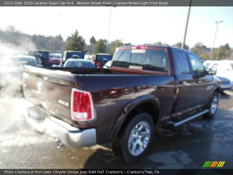 Western Brown Pearl / Canyon Brown/Light Frost Beige 2013 Ram 1500 Laramie Quad Cab 4x4