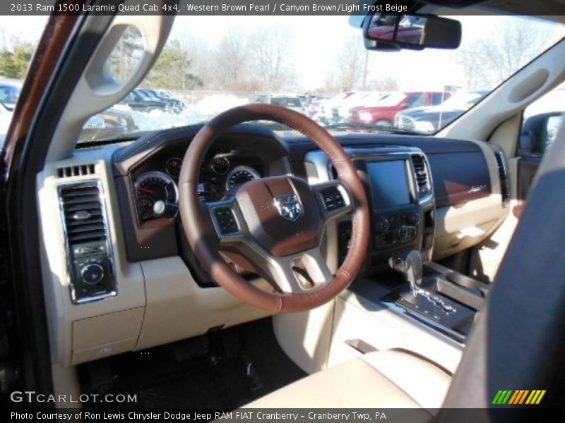 Western Brown Pearl / Canyon Brown/Light Frost Beige 2013 Ram 1500 Laramie Quad Cab 4x4