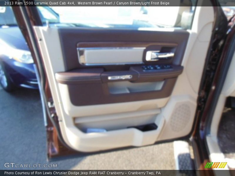 Western Brown Pearl / Canyon Brown/Light Frost Beige 2013 Ram 1500 Laramie Quad Cab 4x4