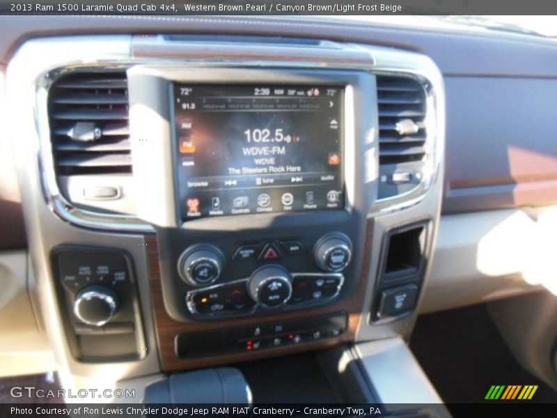 Western Brown Pearl / Canyon Brown/Light Frost Beige 2013 Ram 1500 Laramie Quad Cab 4x4