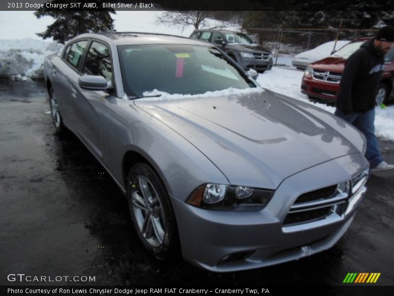 Billet Silver / Black 2013 Dodge Charger SXT AWD