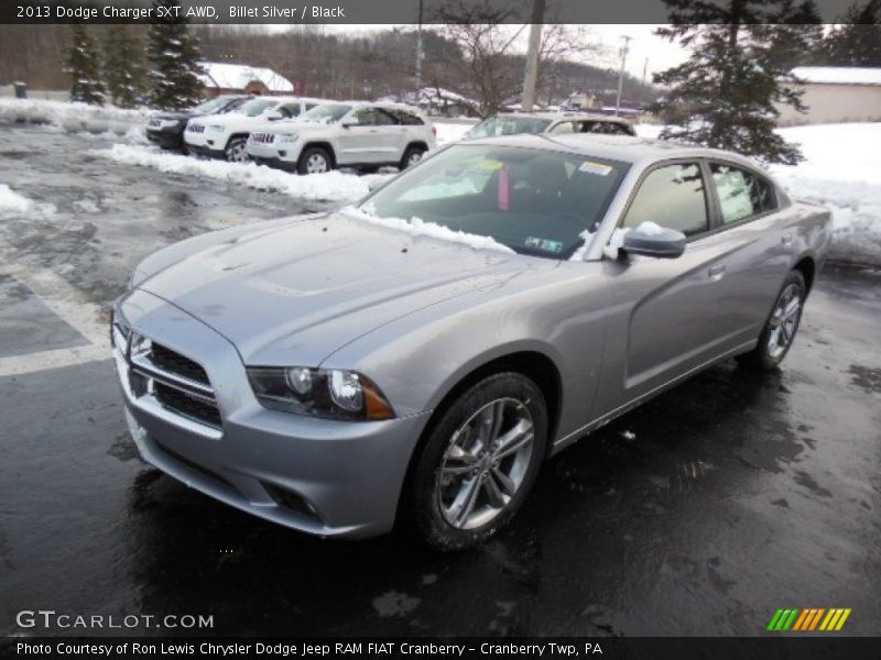 Billet Silver / Black 2013 Dodge Charger SXT AWD