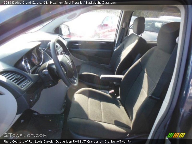 Maximum Steel Metallic / Black/Light Graystone 2013 Dodge Grand Caravan SE
