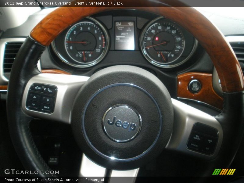 Bright Silver Metallic / Black 2011 Jeep Grand Cherokee Overland