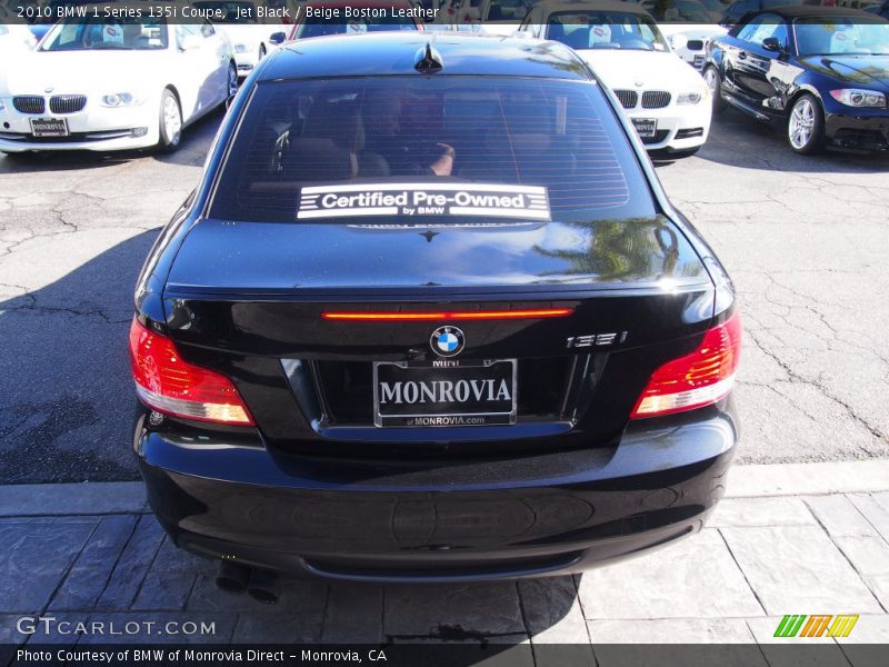 Jet Black / Beige Boston Leather 2010 BMW 1 Series 135i Coupe