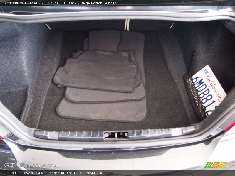 Jet Black / Beige Boston Leather 2010 BMW 1 Series 135i Coupe