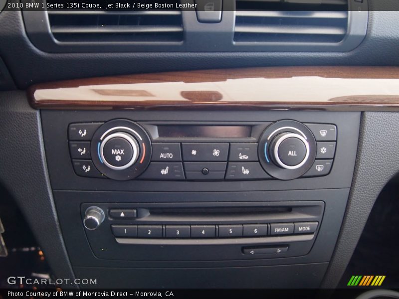 Jet Black / Beige Boston Leather 2010 BMW 1 Series 135i Coupe