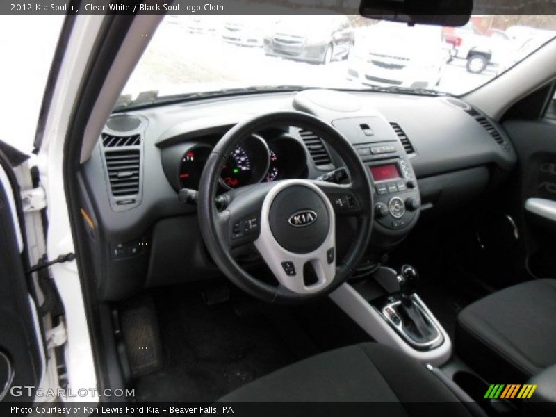 Clear White / Black Soul Logo Cloth 2012 Kia Soul +