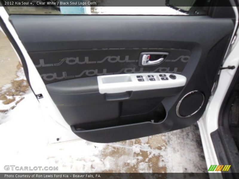 Clear White / Black Soul Logo Cloth 2012 Kia Soul +