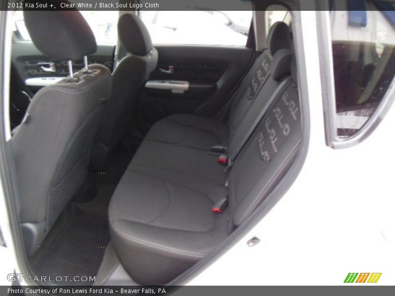 Clear White / Black Soul Logo Cloth 2012 Kia Soul +