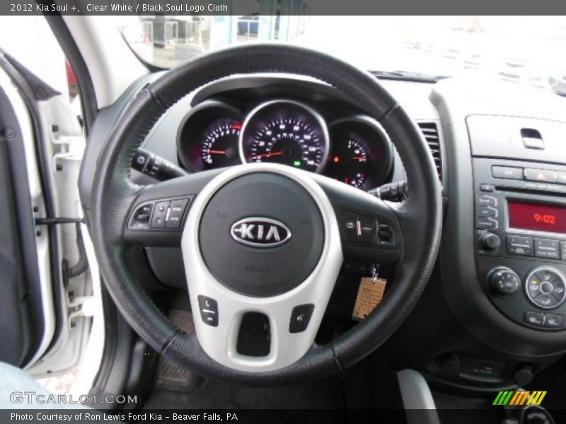 Clear White / Black Soul Logo Cloth 2012 Kia Soul +