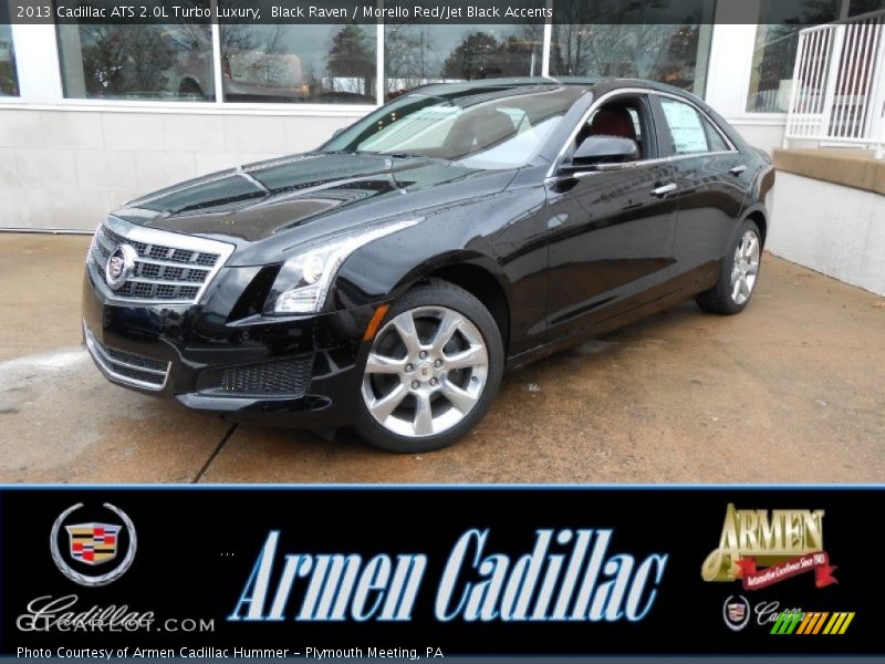Black Raven / Morello Red/Jet Black Accents 2013 Cadillac ATS 2.0L Turbo Luxury
