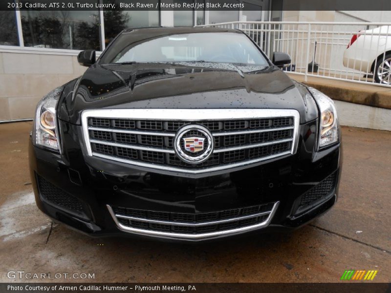 Black Raven / Morello Red/Jet Black Accents 2013 Cadillac ATS 2.0L Turbo Luxury