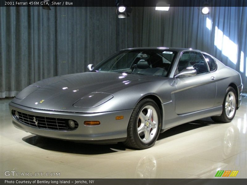 2001 Ferrari 456MGTA, Silver / Blue, Front Left - 2001 Ferrari 456M GTA