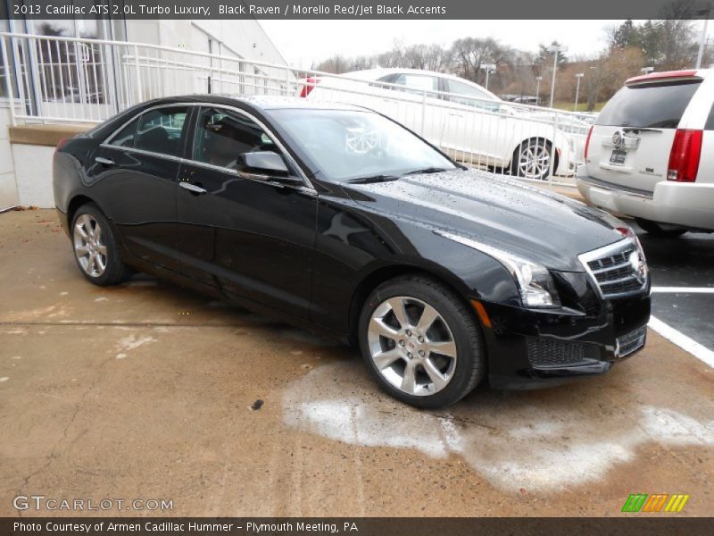 Black Raven / Morello Red/Jet Black Accents 2013 Cadillac ATS 2.0L Turbo Luxury