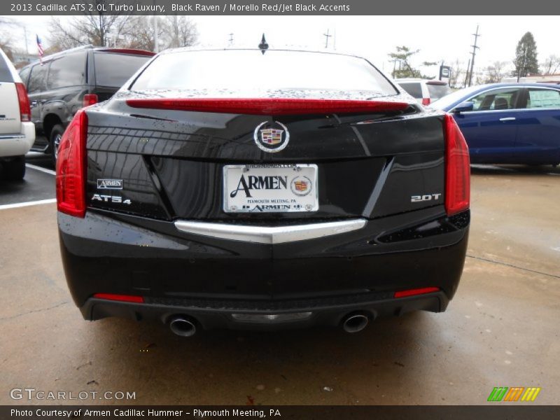 Black Raven / Morello Red/Jet Black Accents 2013 Cadillac ATS 2.0L Turbo Luxury