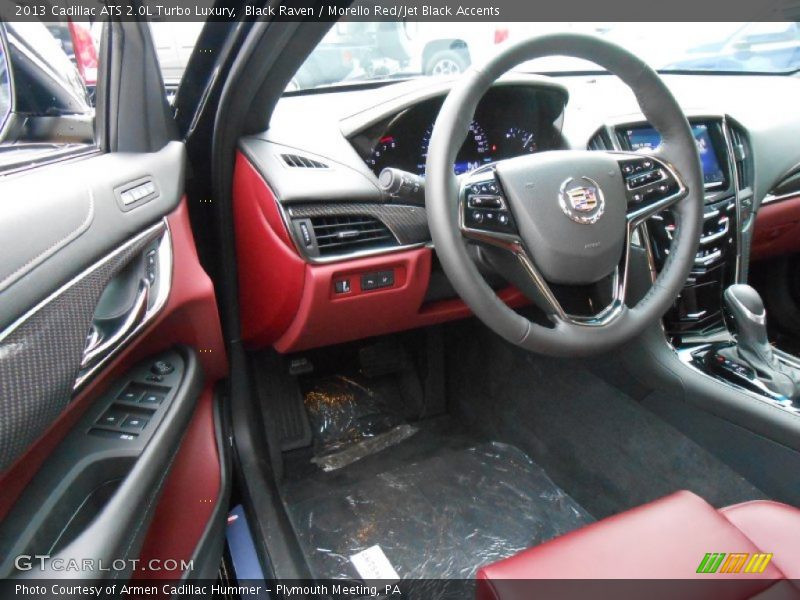 Black Raven / Morello Red/Jet Black Accents 2013 Cadillac ATS 2.0L Turbo Luxury