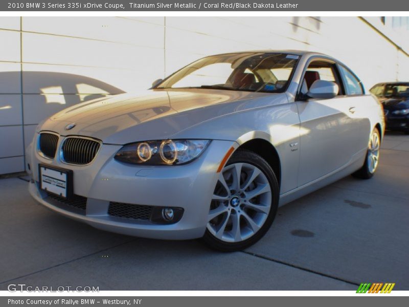 Titanium Silver Metallic / Coral Red/Black Dakota Leather 2010 BMW 3 Series 335i xDrive Coupe