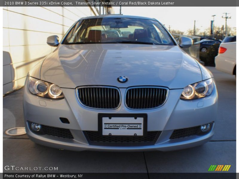 Titanium Silver Metallic / Coral Red/Black Dakota Leather 2010 BMW 3 Series 335i xDrive Coupe