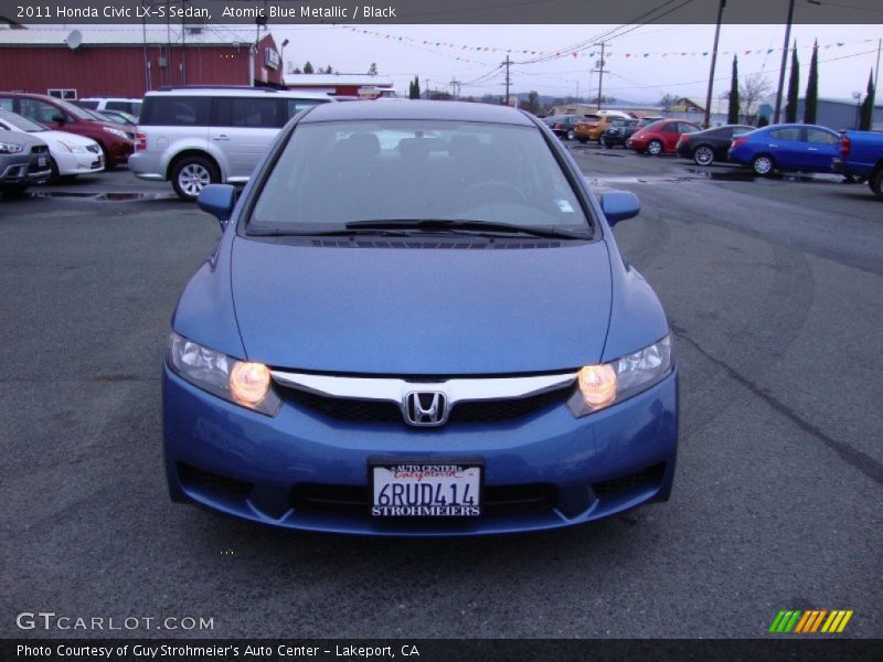 Atomic Blue Metallic / Black 2011 Honda Civic LX-S Sedan