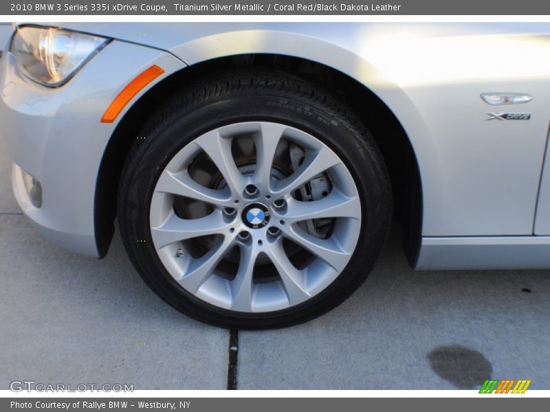 Titanium Silver Metallic / Coral Red/Black Dakota Leather 2010 BMW 3 Series 335i xDrive Coupe