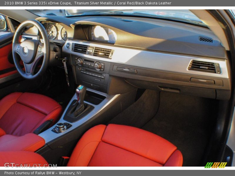 Titanium Silver Metallic / Coral Red/Black Dakota Leather 2010 BMW 3 Series 335i xDrive Coupe
