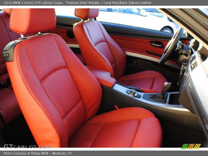 Titanium Silver Metallic / Coral Red/Black Dakota Leather 2010 BMW 3 Series 335i xDrive Coupe