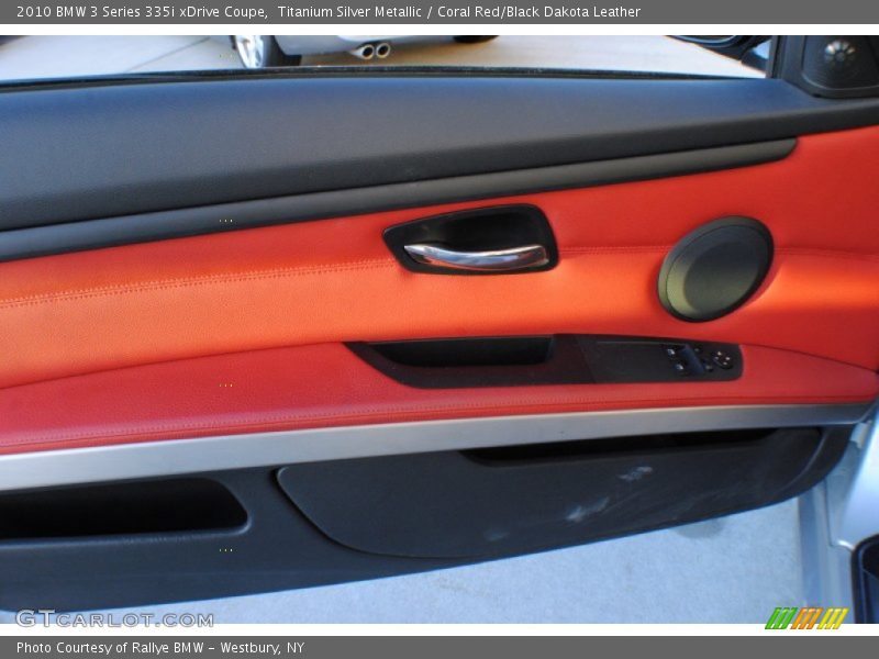 Titanium Silver Metallic / Coral Red/Black Dakota Leather 2010 BMW 3 Series 335i xDrive Coupe