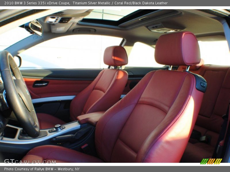 Titanium Silver Metallic / Coral Red/Black Dakota Leather 2010 BMW 3 Series 335i xDrive Coupe