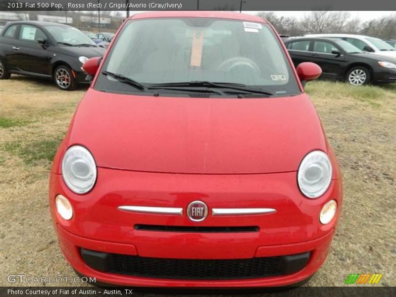 Rosso (Red) / Grigio/Avorio (Gray/Ivory) 2013 Fiat 500 Pop