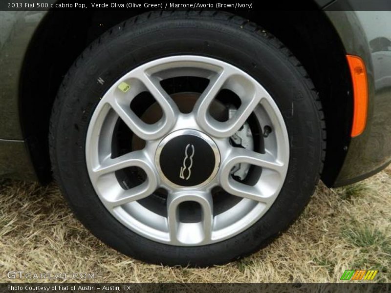 Verde Oliva (Olive Green) / Marrone/Avorio (Brown/Ivory) 2013 Fiat 500 c cabrio Pop