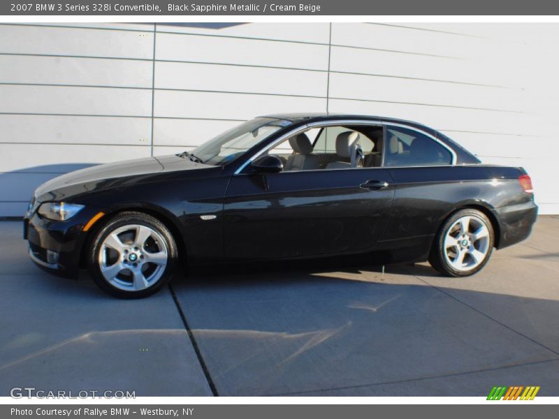 Black Sapphire Metallic / Cream Beige 2007 BMW 3 Series 328i Convertible