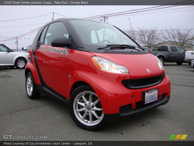 Rally Red / Design Black 2008 Smart fortwo passion coupe