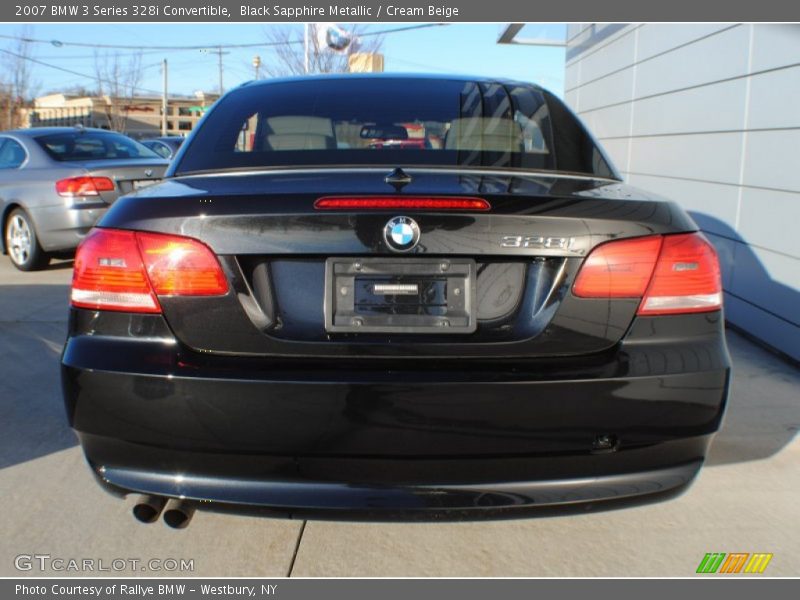 Black Sapphire Metallic / Cream Beige 2007 BMW 3 Series 328i Convertible