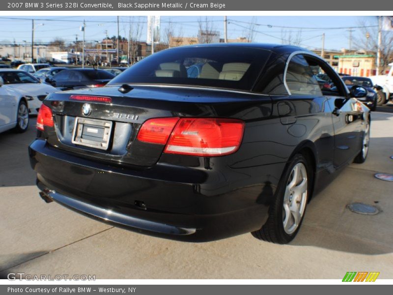Black Sapphire Metallic / Cream Beige 2007 BMW 3 Series 328i Convertible