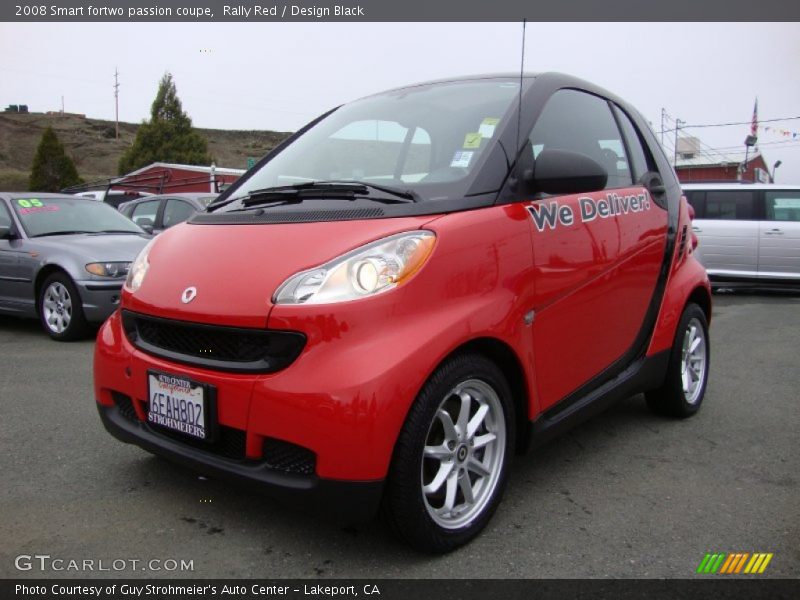 Rally Red / Design Black 2008 Smart fortwo passion coupe