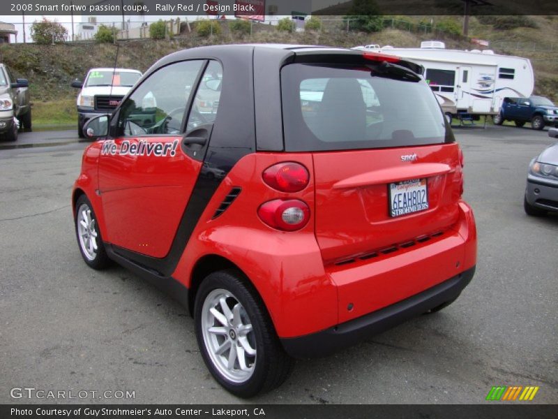 Rally Red / Design Black 2008 Smart fortwo passion coupe