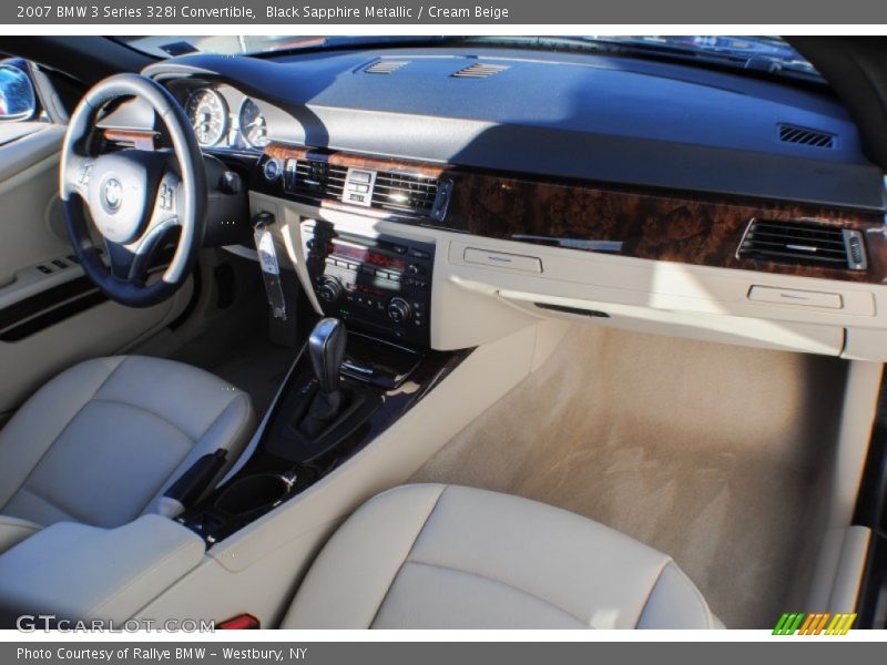 Black Sapphire Metallic / Cream Beige 2007 BMW 3 Series 328i Convertible
