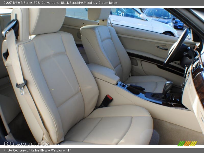 Black Sapphire Metallic / Cream Beige 2007 BMW 3 Series 328i Convertible