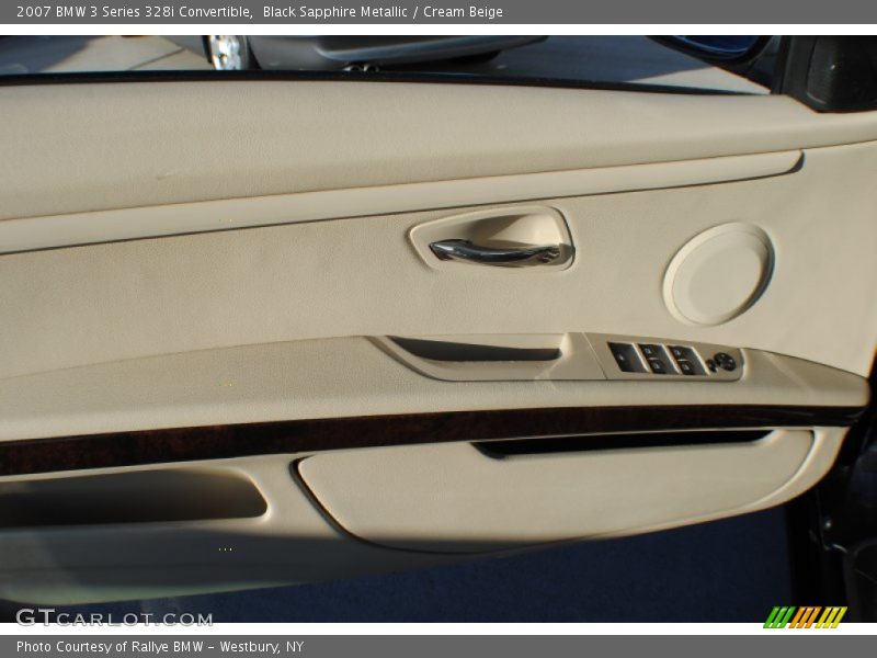 Black Sapphire Metallic / Cream Beige 2007 BMW 3 Series 328i Convertible