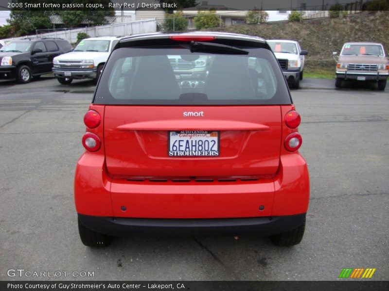 Rally Red / Design Black 2008 Smart fortwo passion coupe