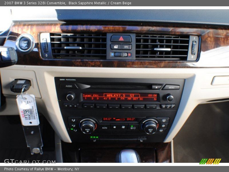 Black Sapphire Metallic / Cream Beige 2007 BMW 3 Series 328i Convertible