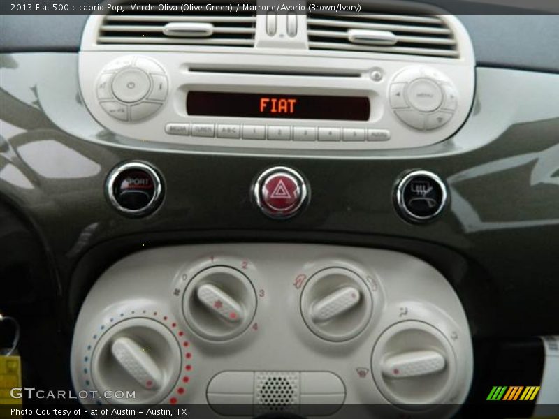 Verde Oliva (Olive Green) / Marrone/Avorio (Brown/Ivory) 2013 Fiat 500 c cabrio Pop