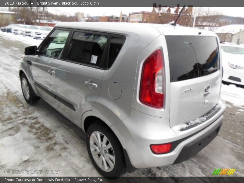 Bright Silver / Black Soul Logo Cloth 2013 Kia Soul +